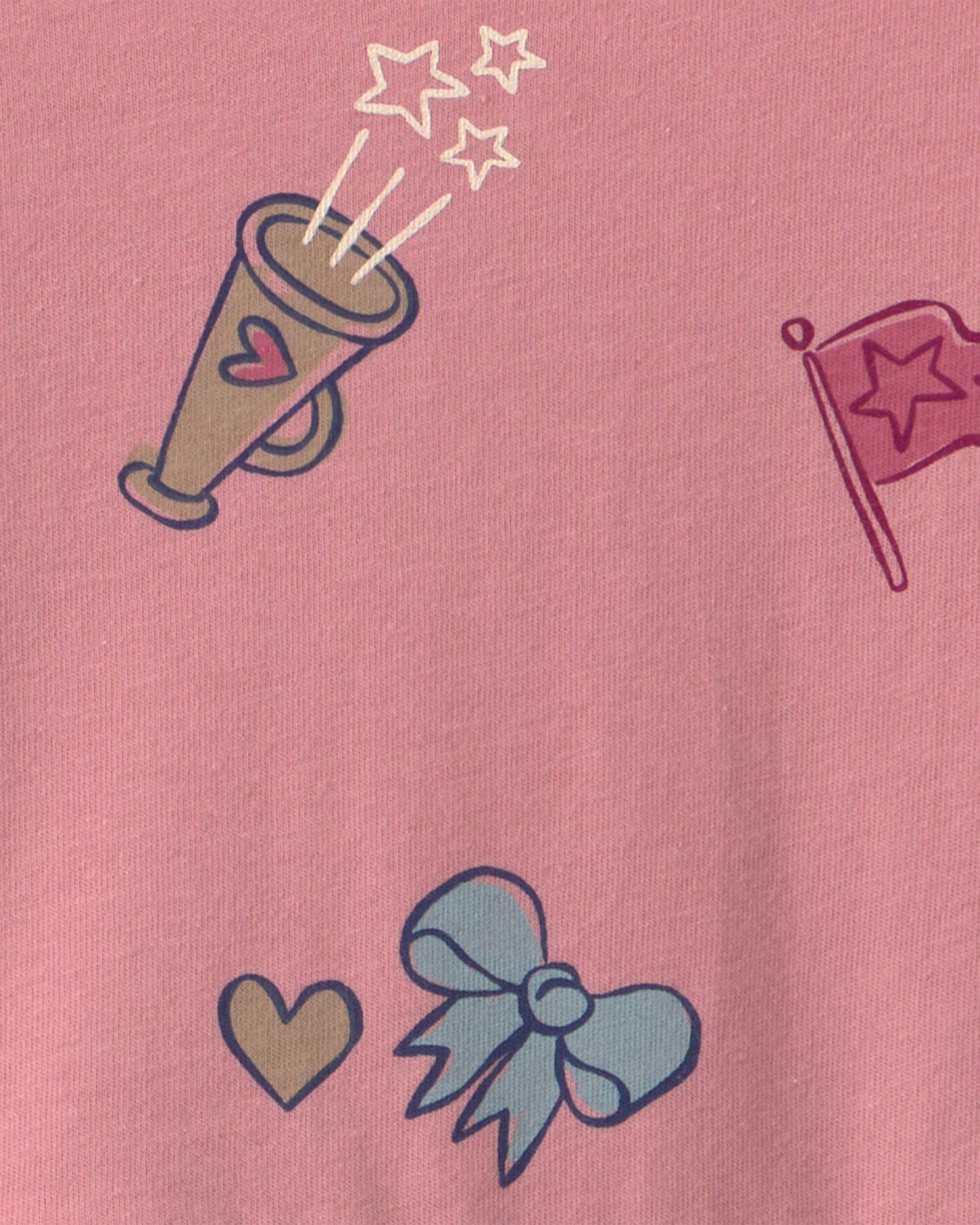 Toddler Girl School Spirit Long-Sleeve Dress - Pink - Image 4
