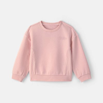 Toddler Girl 'Little Icon' Fleece Pullover Sweatshirt - Pink