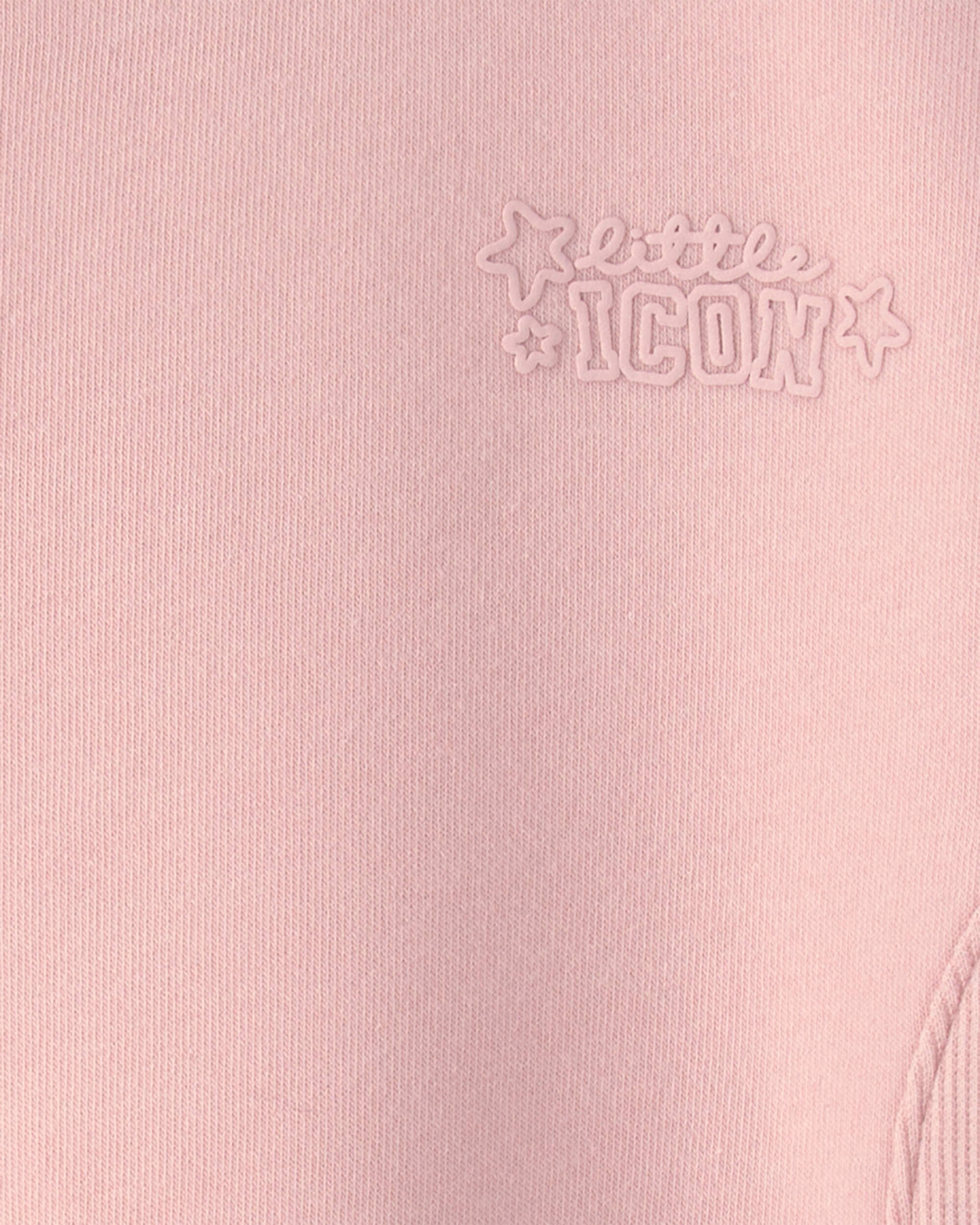 Toddler Girl 'Little Icon' Fleece Pullover Sweatshirt - Pink - Image 4