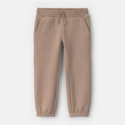 Toddler Girl Fleece Joggers - Brown