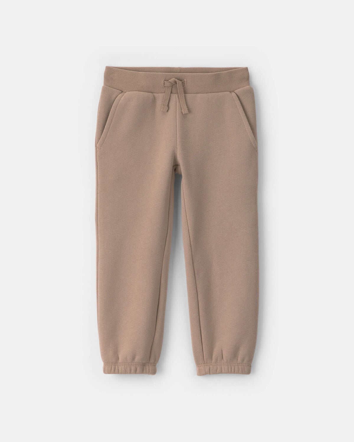 Toddler Girl Fleece Joggers - Brown