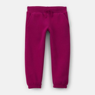 Toddler Girl Fleece Joggers - Burgundy