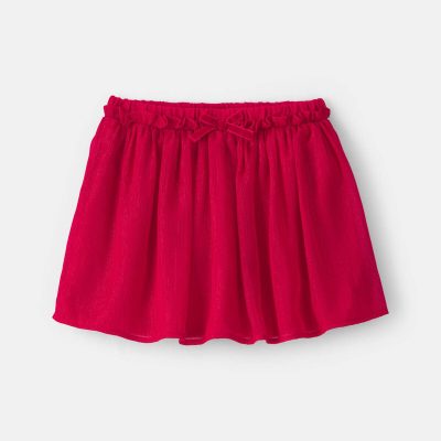 Toddler Girl Holiday Skort - Red