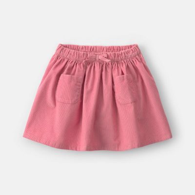 Toddler Girl Bow Corduroy Skort - Pink