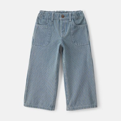 Toddler Girl Hickory Stripe Denim Relaxed Jeans - Light Wash