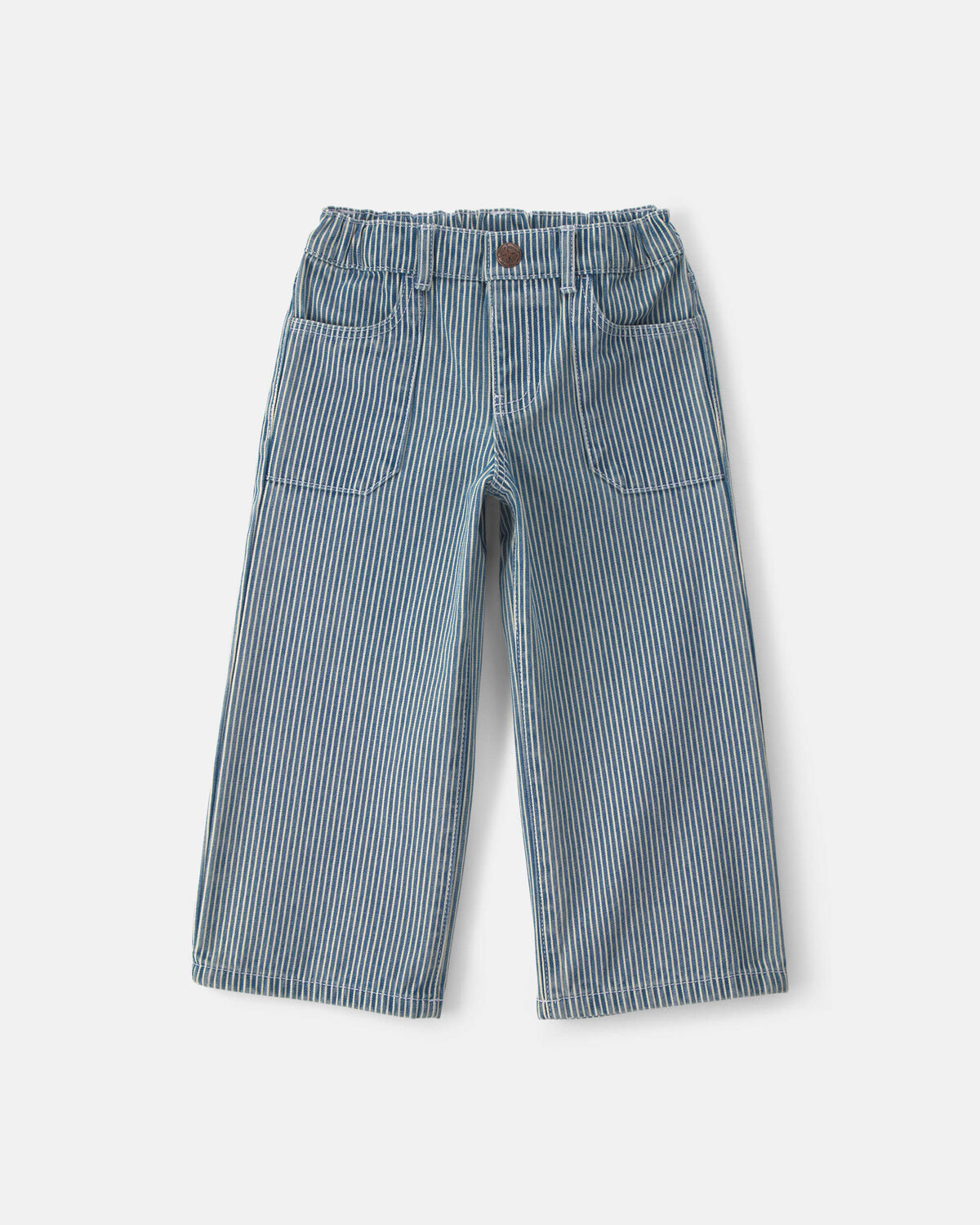 Toddler Girl Hickory Stripe Denim Relaxed Jeans - Light Wash