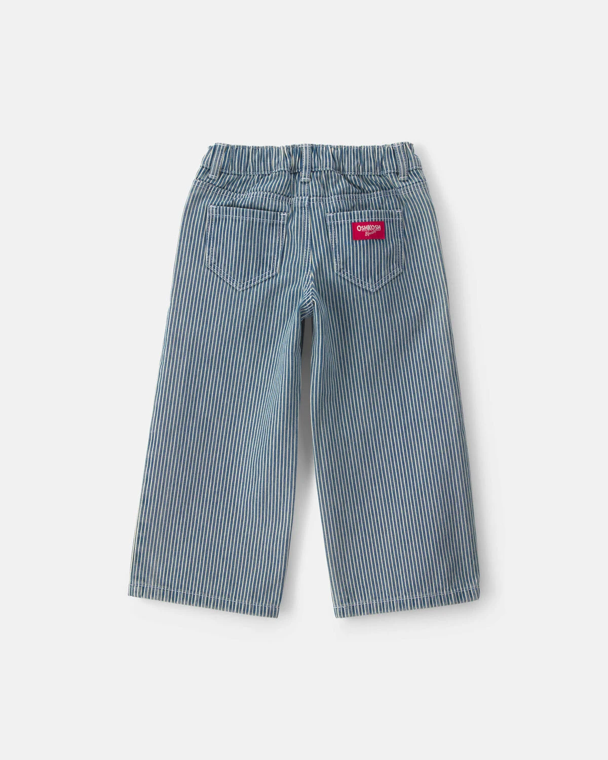 Toddler Girl Hickory Stripe Denim Relaxed Jeans - Light Wash - Image 2