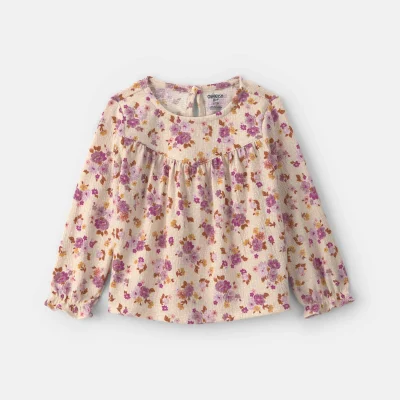 Girls Toddler Girl Floral Long-Sleeve Top