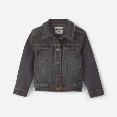 Toddler Girl Denim Jacket - Charcoal Wash