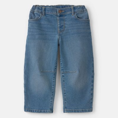 Toddler Girl Denim Barrel Jeans - Medium Wash