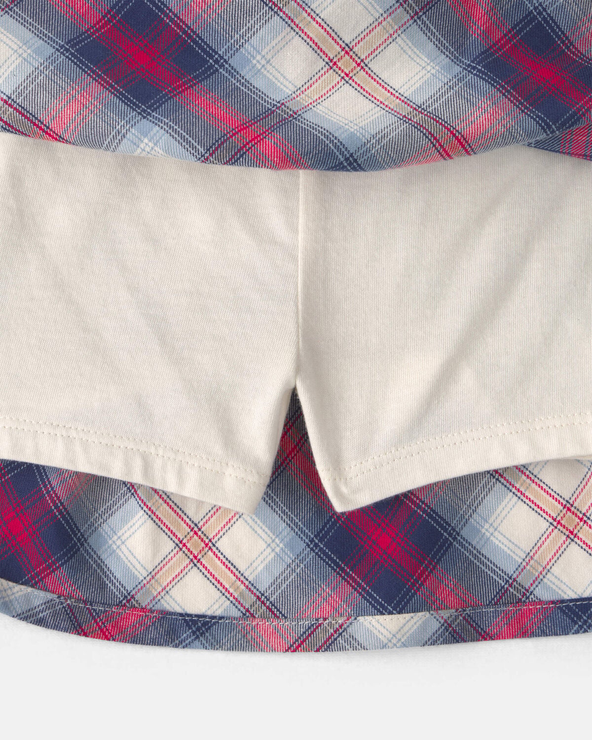 Toddler Girl Plaid Twill Skort - Navy Blue - Image 2
