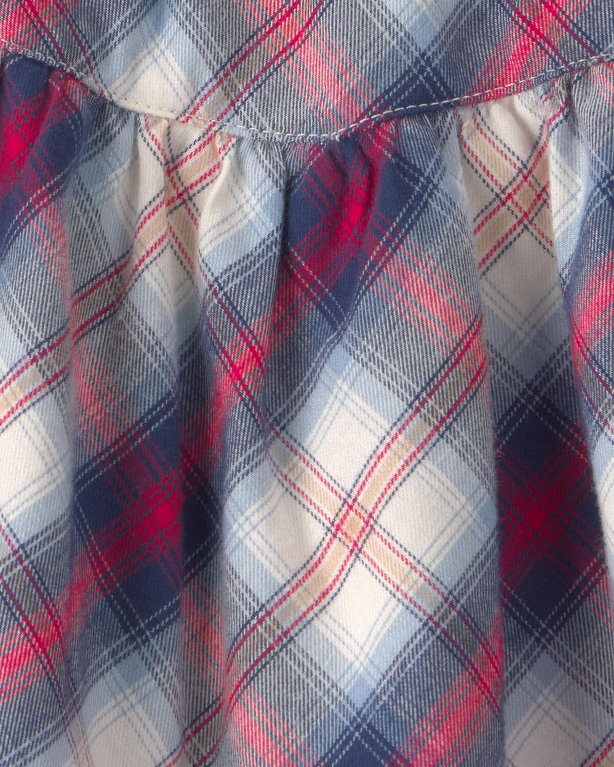 Toddler Girl Plaid Twill Skort - Navy Blue - Image 3