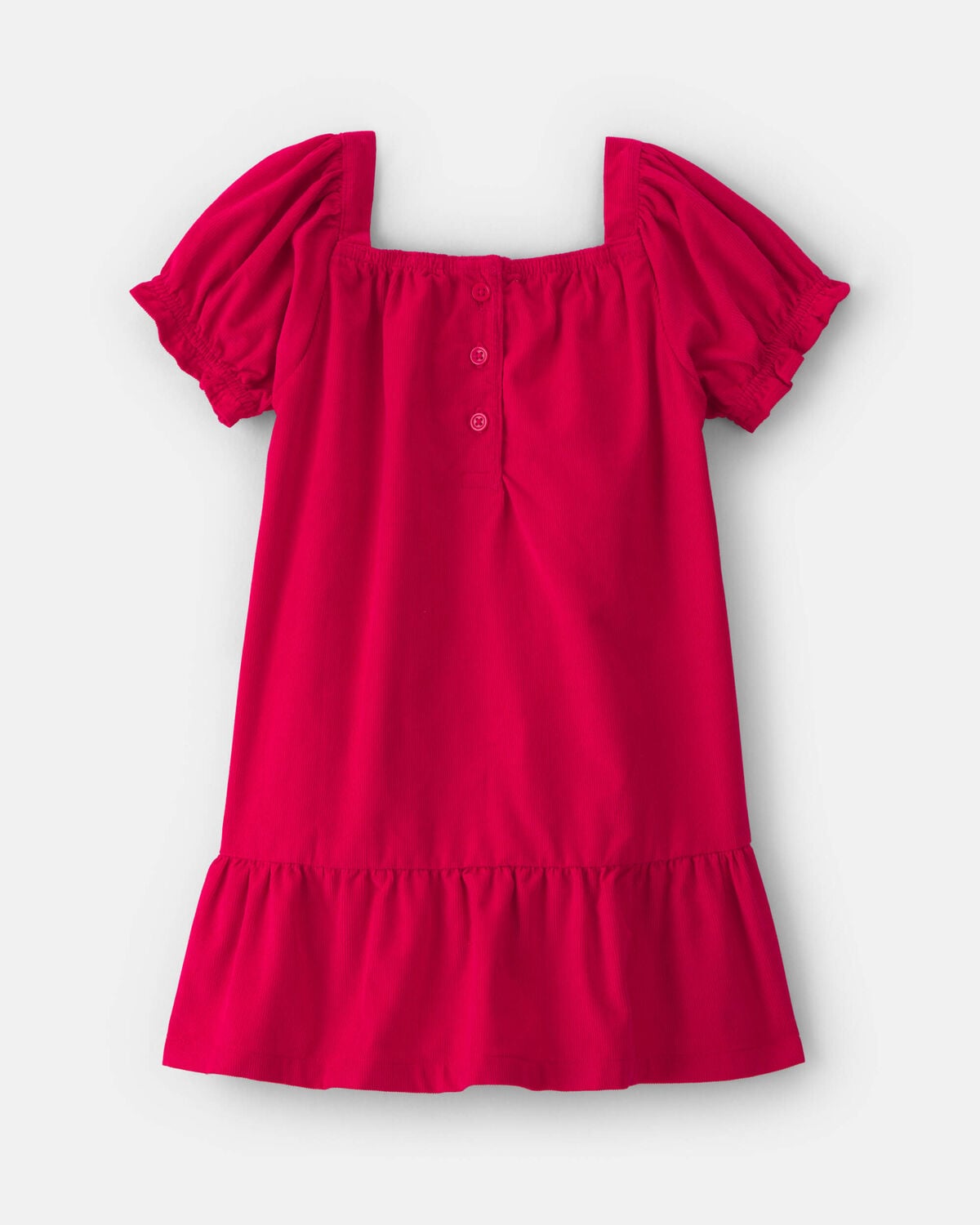 Toddler Girl Corduroy Short-Sleeve Dress - Red - Image 2