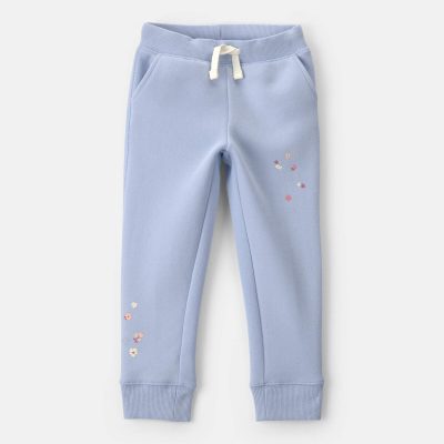 Toddler Girl Fleece Joggers - Blue