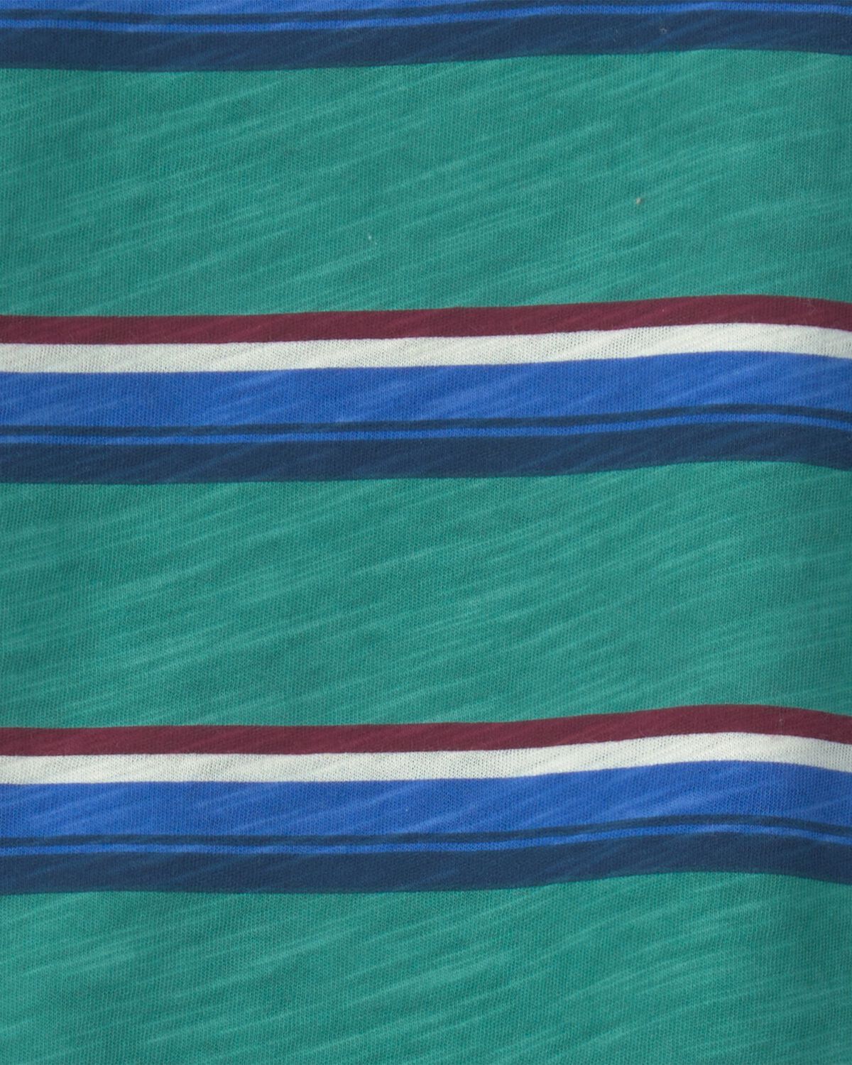 Toddler Boy Striped Henley T-Shirt - Green/Blue - Image 5