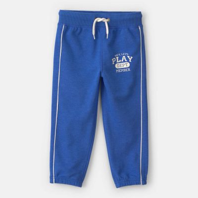 Toddler Boy 'Let's Play' French Terry Joggers - Blue