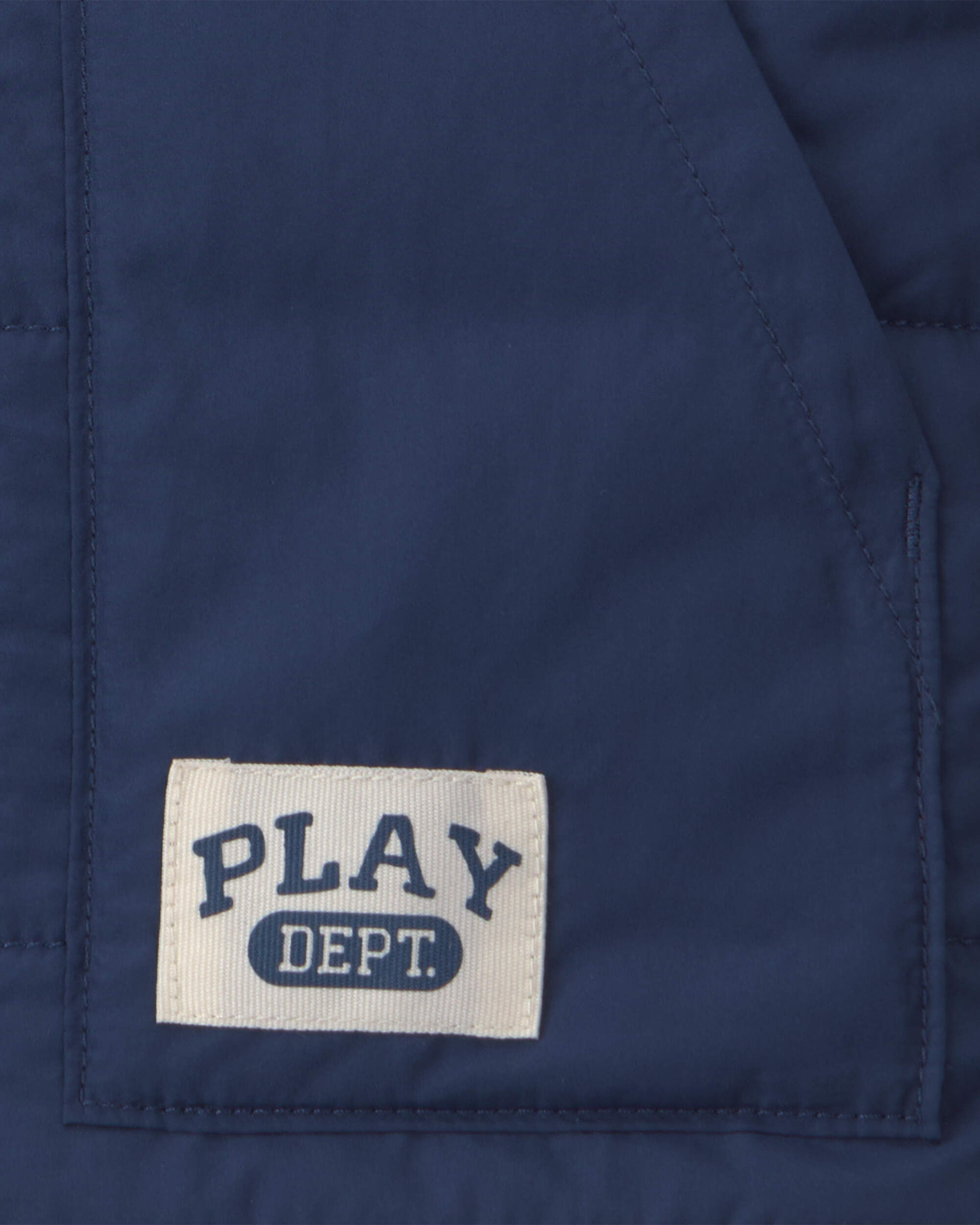 Toddler Boy Color Block Teddy Fleece Vest - Navy Blue/Burgundy - Image 6