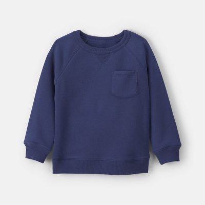 Toddler Boy Fleece Pullover Sweatshirt - Navy Blue