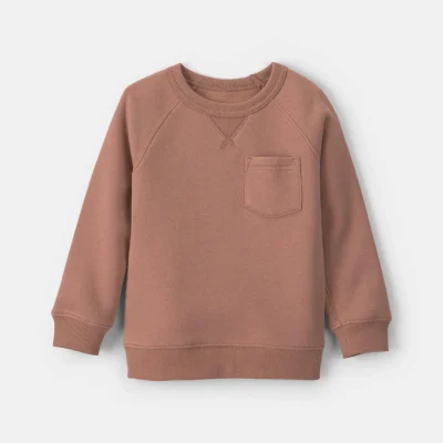 Toddler Boy Fleece Pullover Sweatshirt - Brown