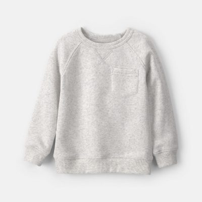 Toddler Boy Fleece Pullover Sweatshirt - Grey