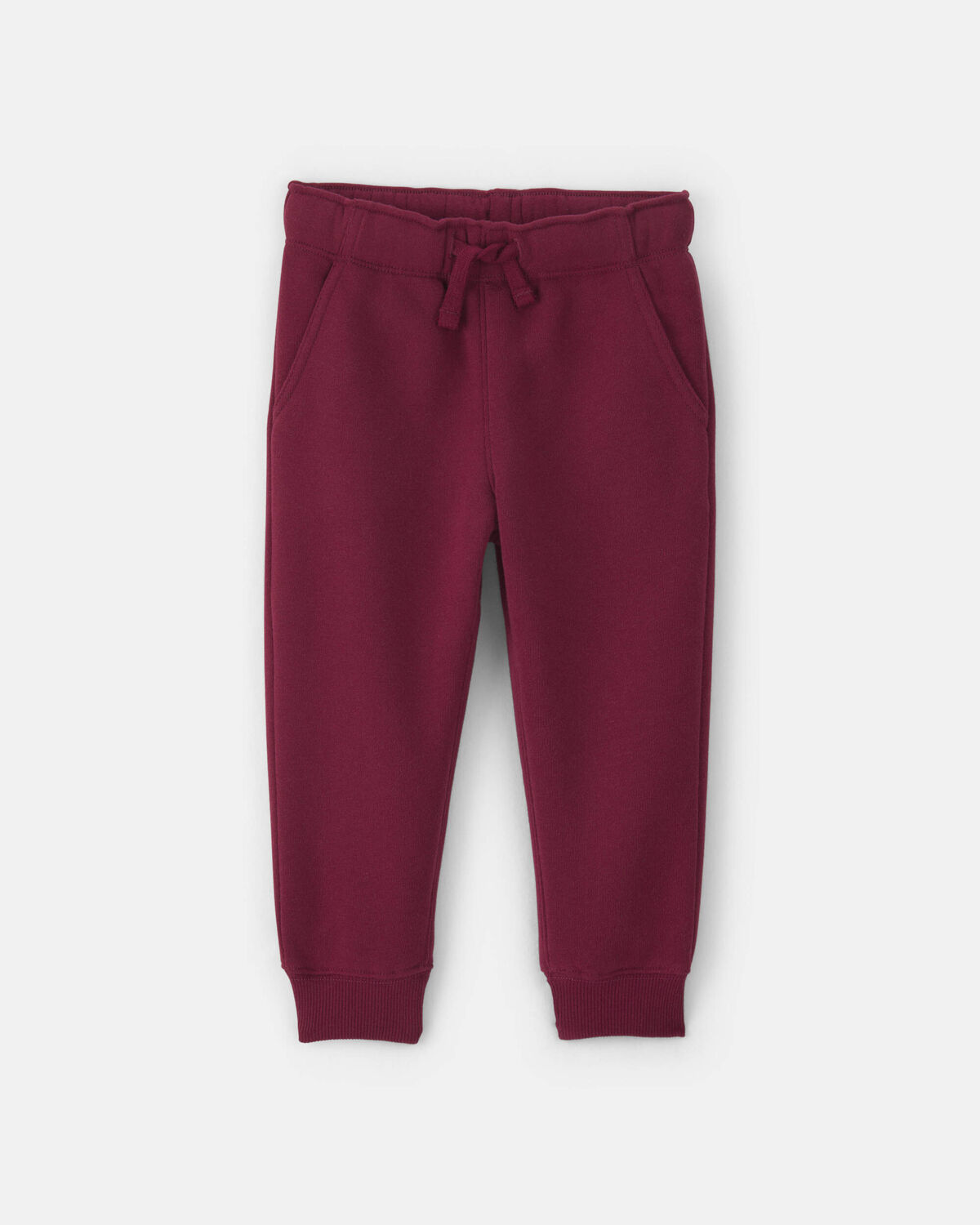 Toddler Boy Fleece Joggers - Burgundy