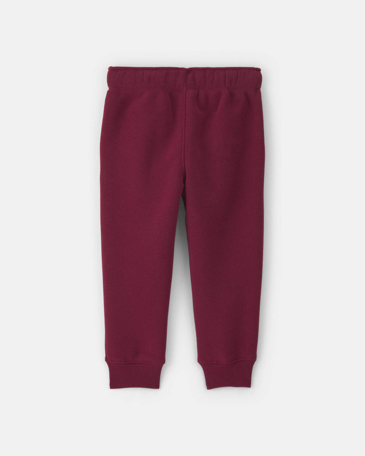 Toddler Boy Fleece Joggers - Burgundy - Image 2
