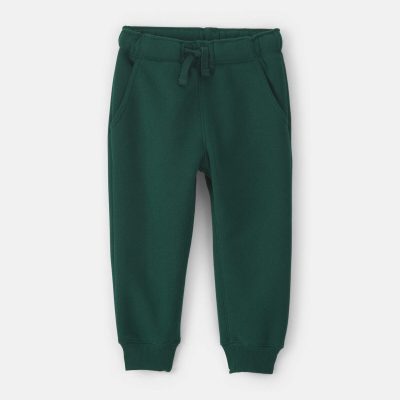 Toddler Boy Fleece Joggers - Dark Green