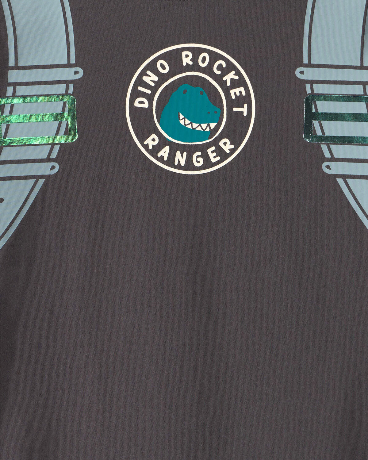 Toddler Boy Dino Jet Pack Long-Sleeve Graphic Tee - Grey - Image 3