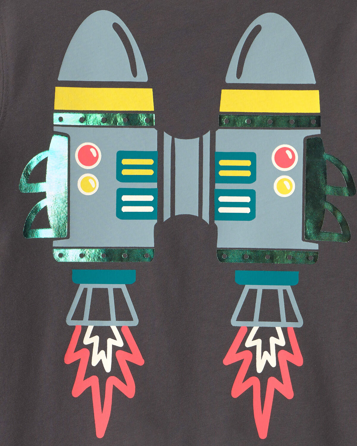 Toddler Boy Dino Jet Pack Long-Sleeve Graphic Tee - Grey - Image 4