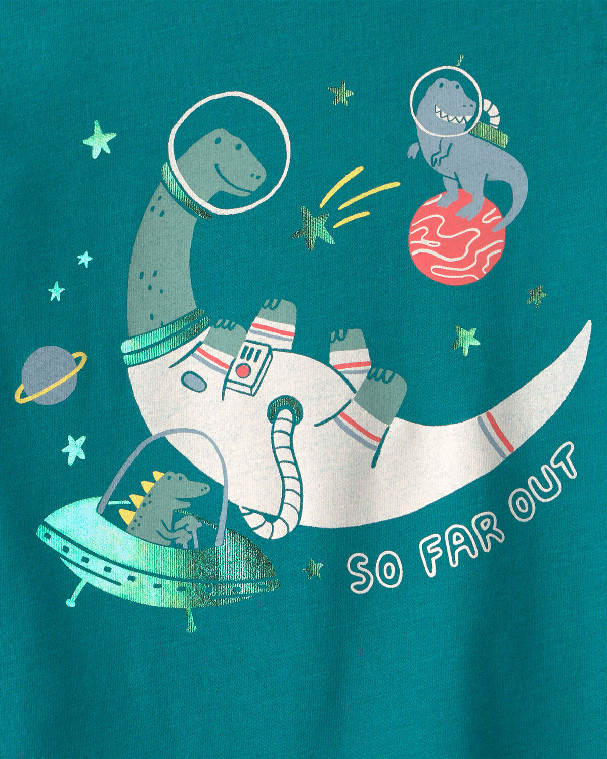 Toddler Boy 'Space Explorer' Dinosaur Long-Sleeve Graphic Tee - Green - Image 2