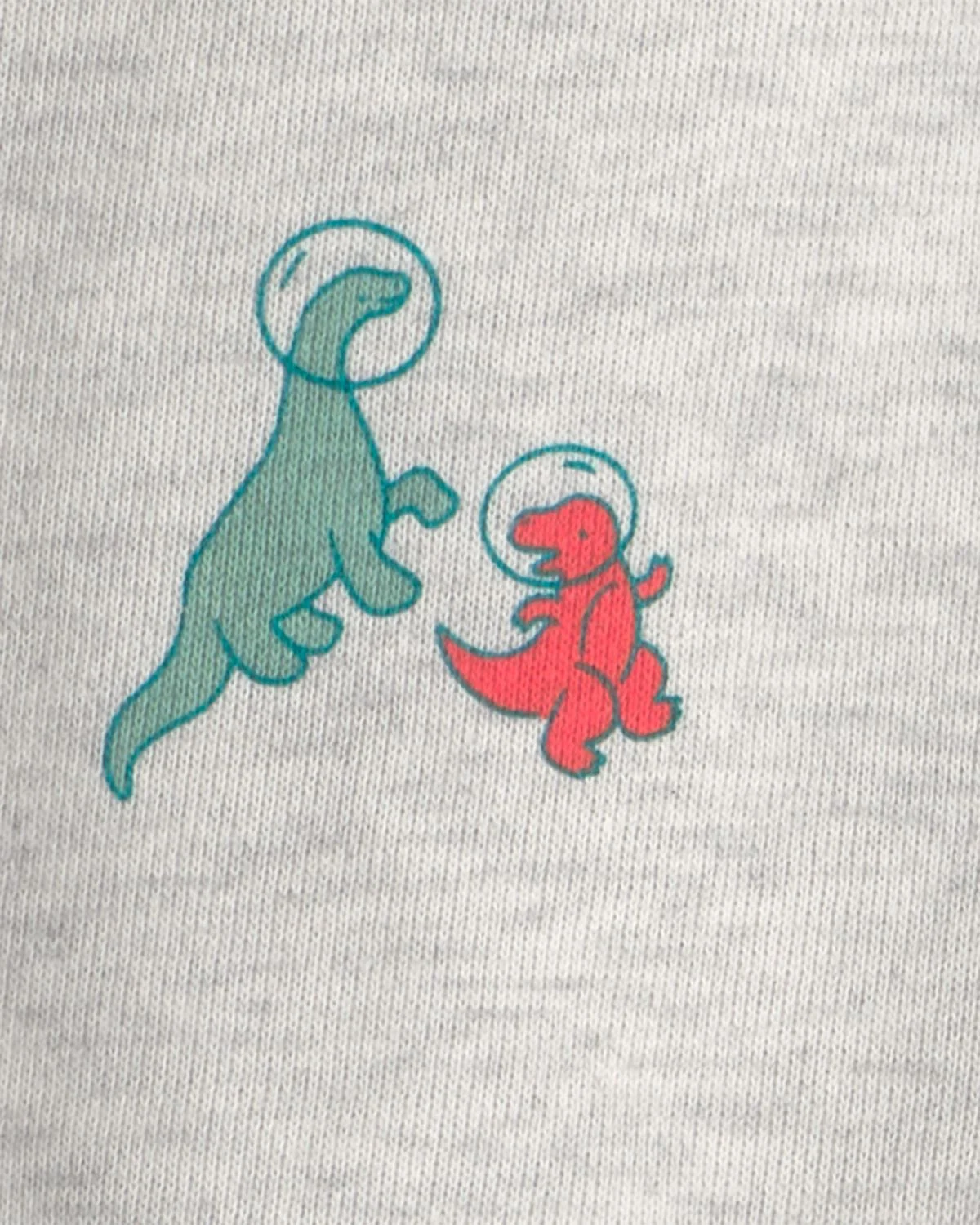 Toddler Boy Space Dino French Terry Joggers - Grey - Image 3
