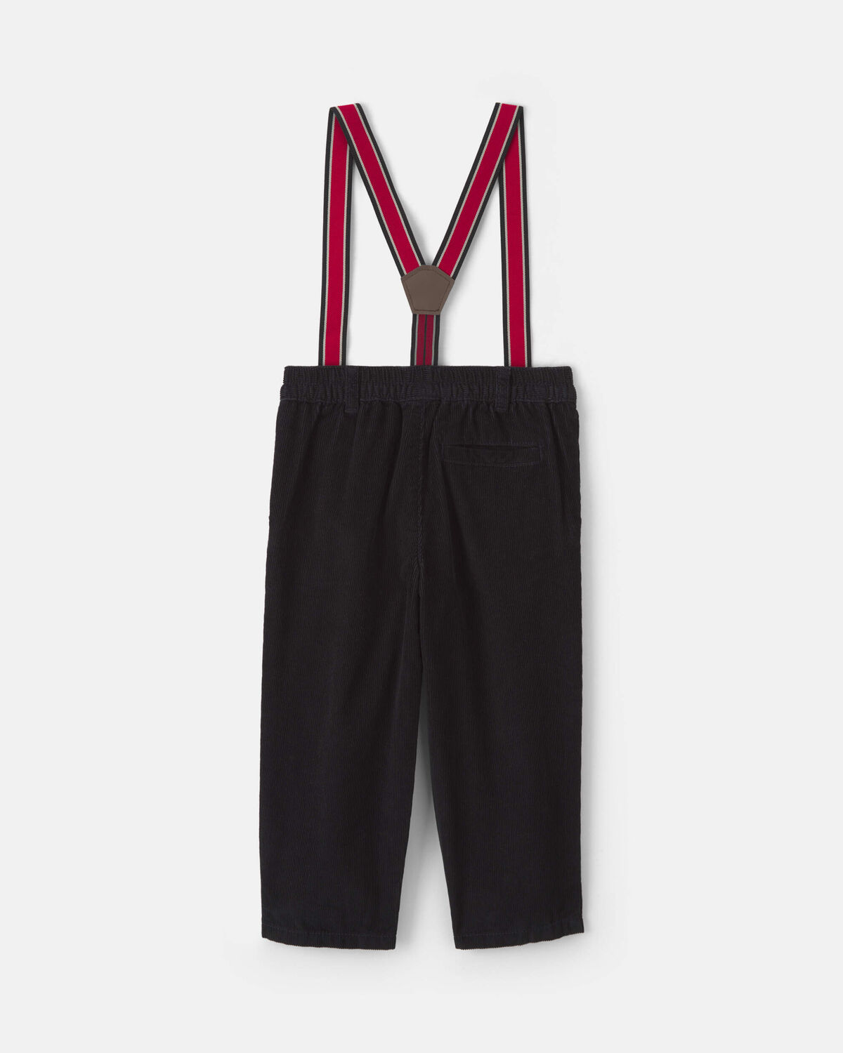 Toddler Boy Corduroy Straight Suspender Pants - Black - Image 2