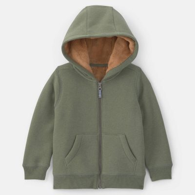 Toddler Boy Fleece Zip-Up Jacket - Green