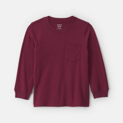 Toddler Boy Long-Sleeve Tee - Burgundy
