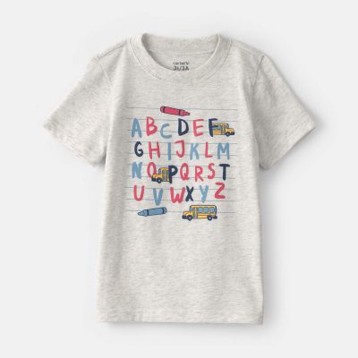 Toddler 'ABC' Alphabet Graphic Tee - Grey