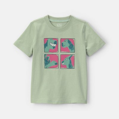 Toddler Boy Dinosaur Graphic Tee - Green