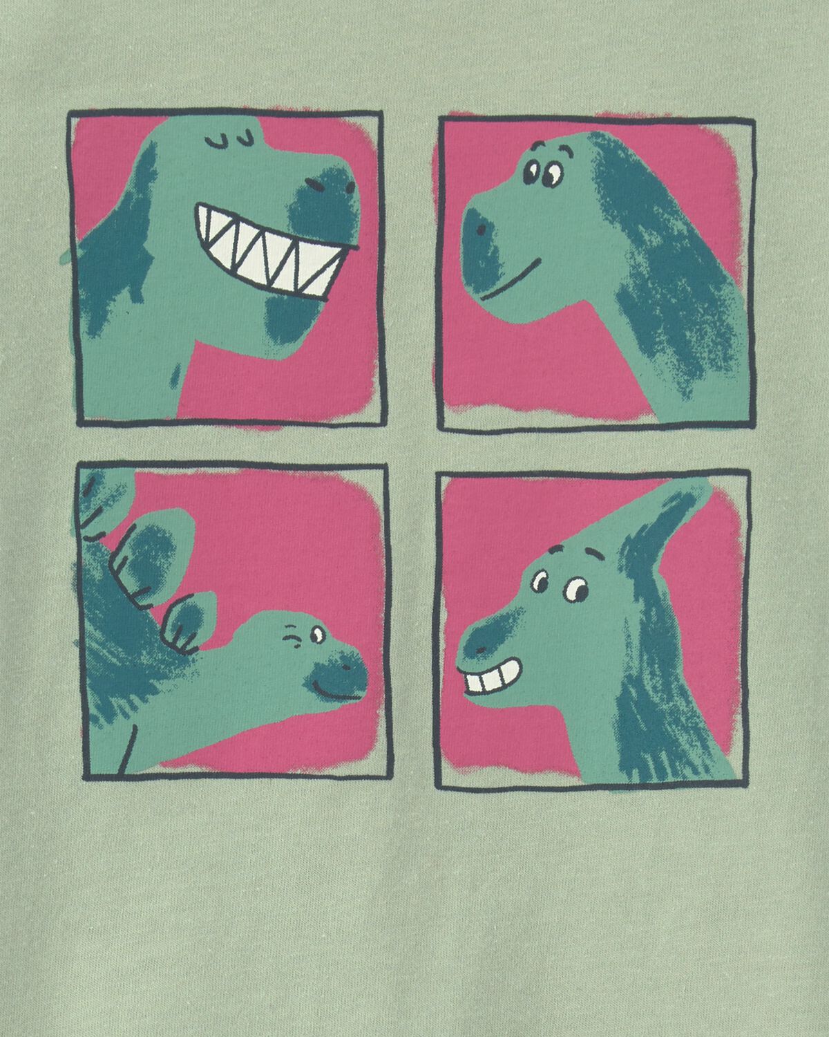 Toddler Boy Dinosaur Graphic Tee - Green - Image 2