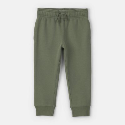 Toddler Boy French Terry Joggers - Olive Green