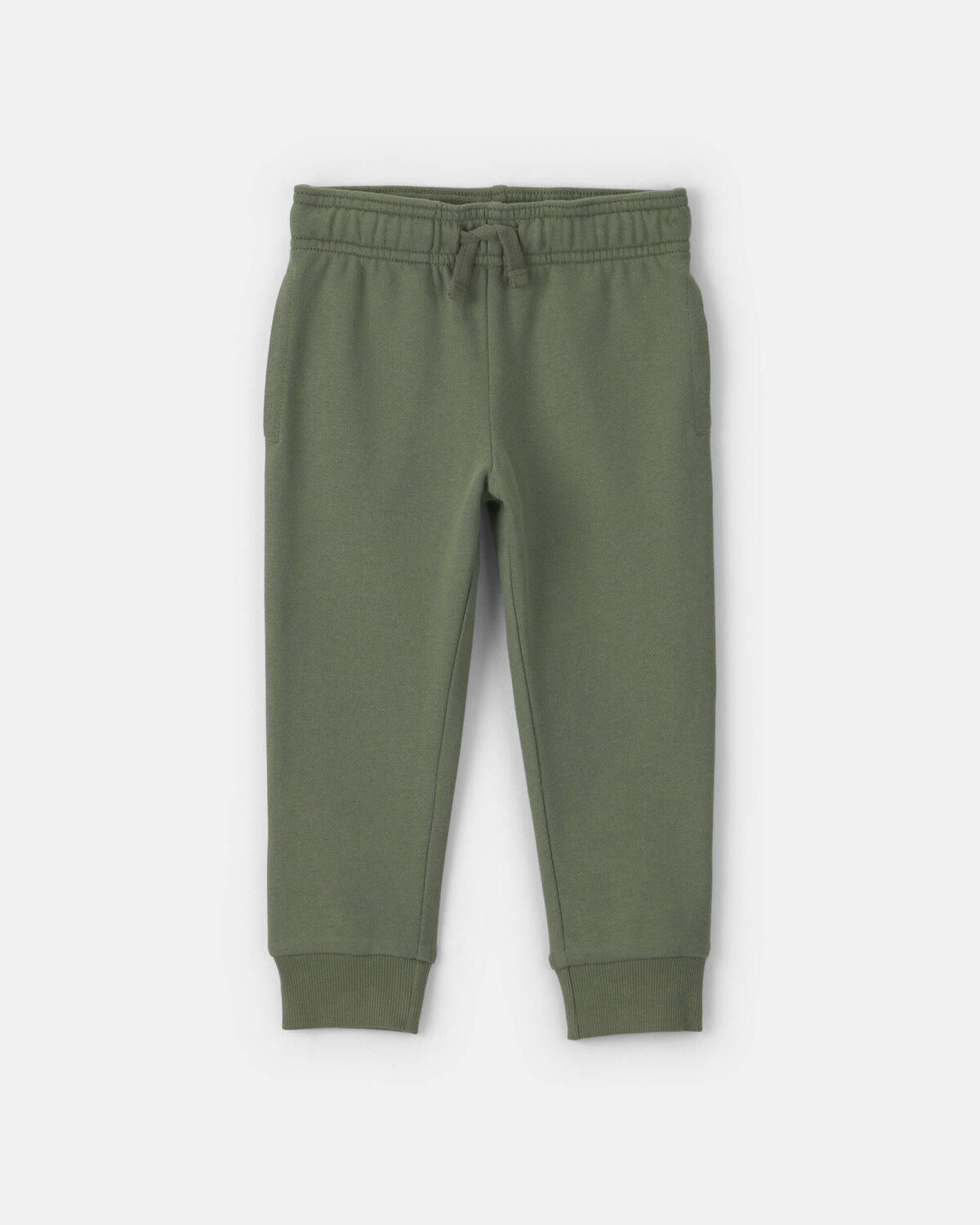 Toddler Boy French Terry Joggers - Olive Green