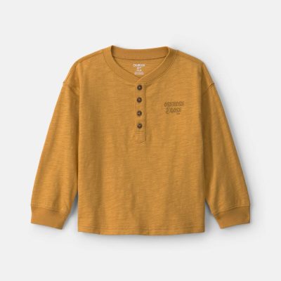 Toddler Boy Long-Sleeve Henley T-Shirt - Yellow