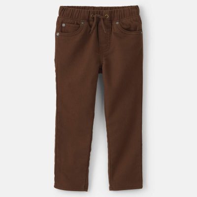 Toddler Boy Pull-On Pants - Brown