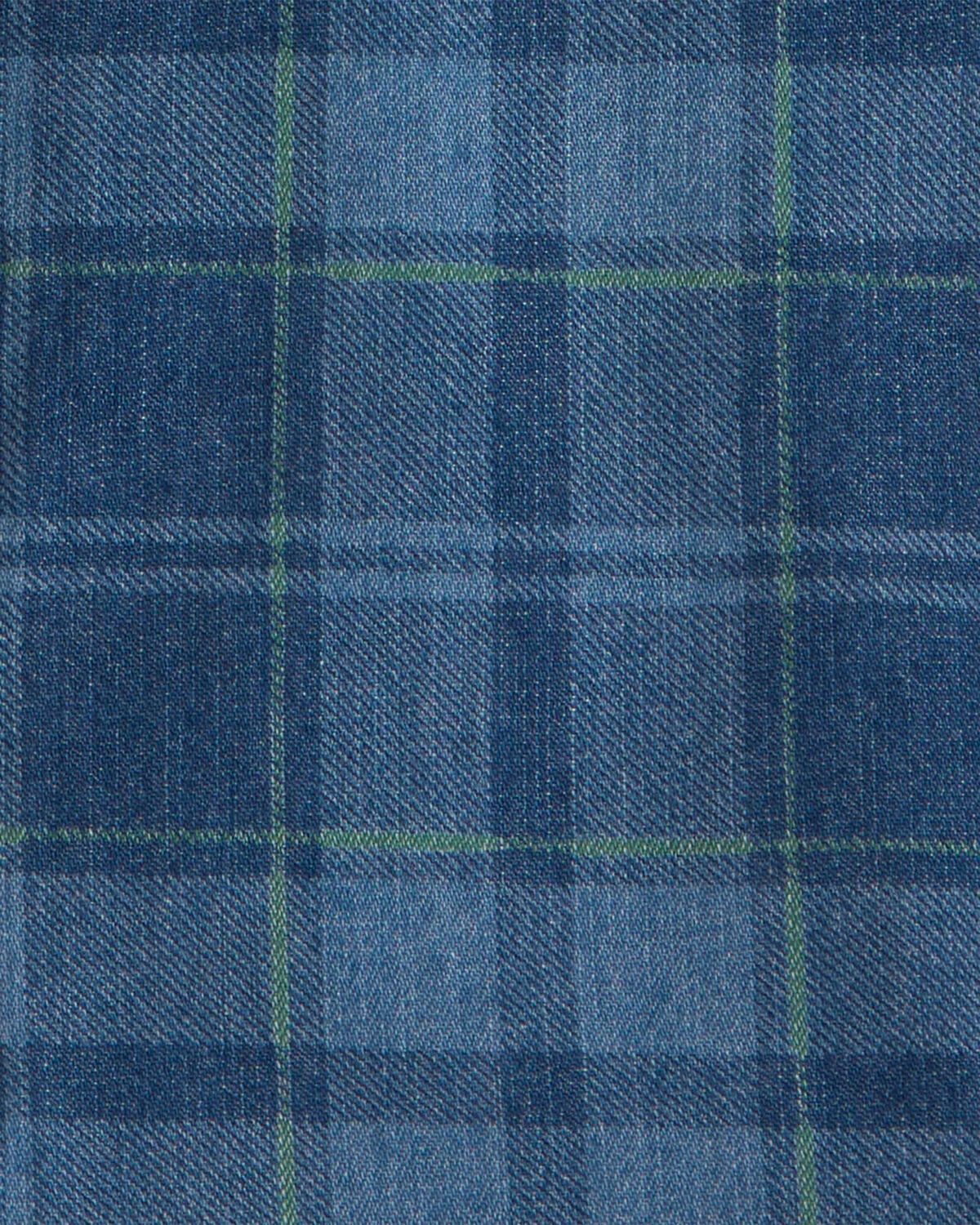 Toddler Boy Plaid Denim Button-Down Shirt - Dark Wash - Image 2
