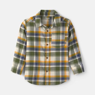 Toddler Boy Plaid Long-Sleeve Button-Down Shirt