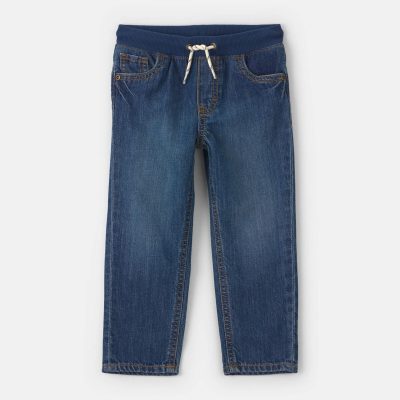Toddler Boy Denim Pull-On Jeans - Dark Wash