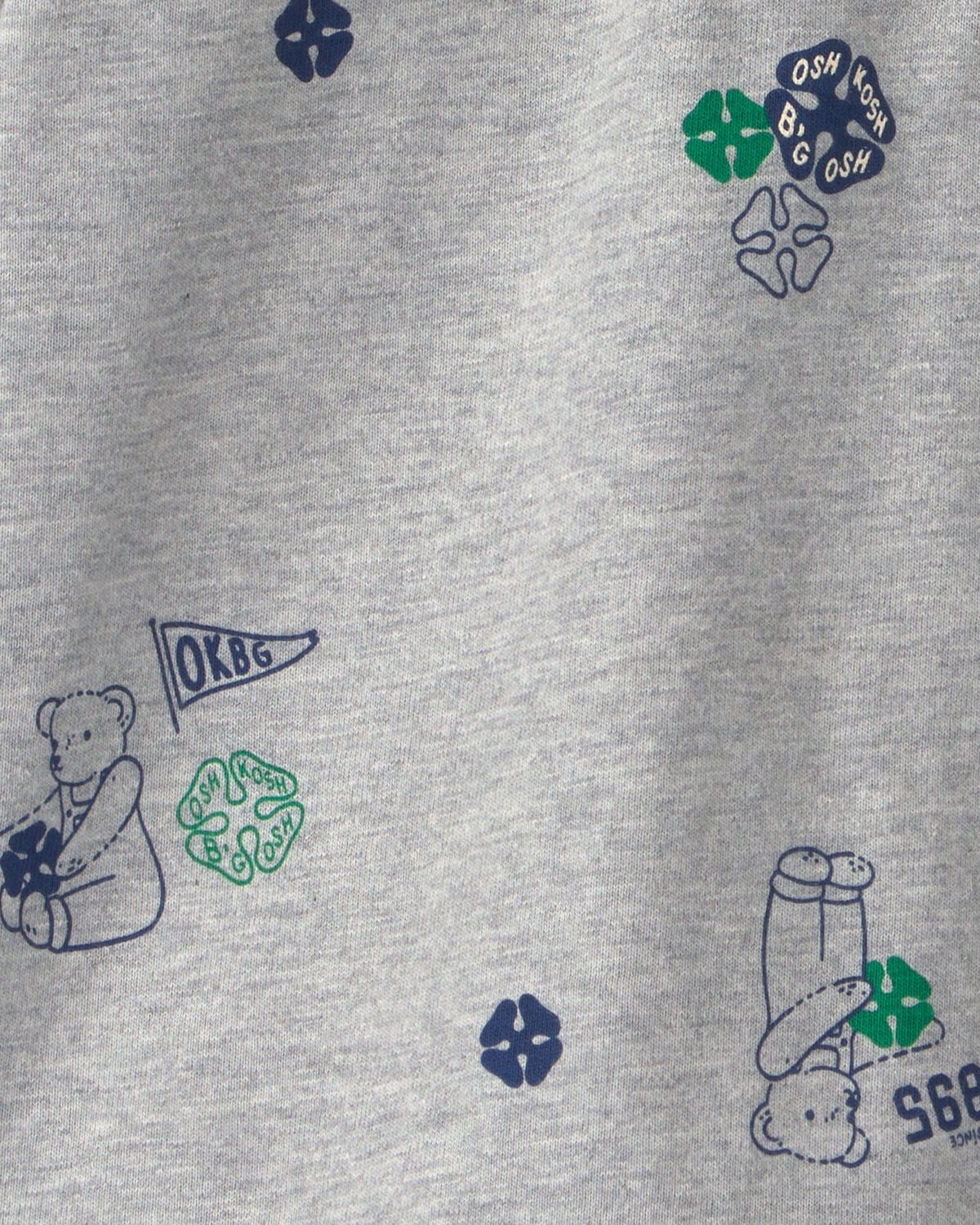 Toddler Boy Bear Long-Sleeve Polo Shirt - Grey - Image 2