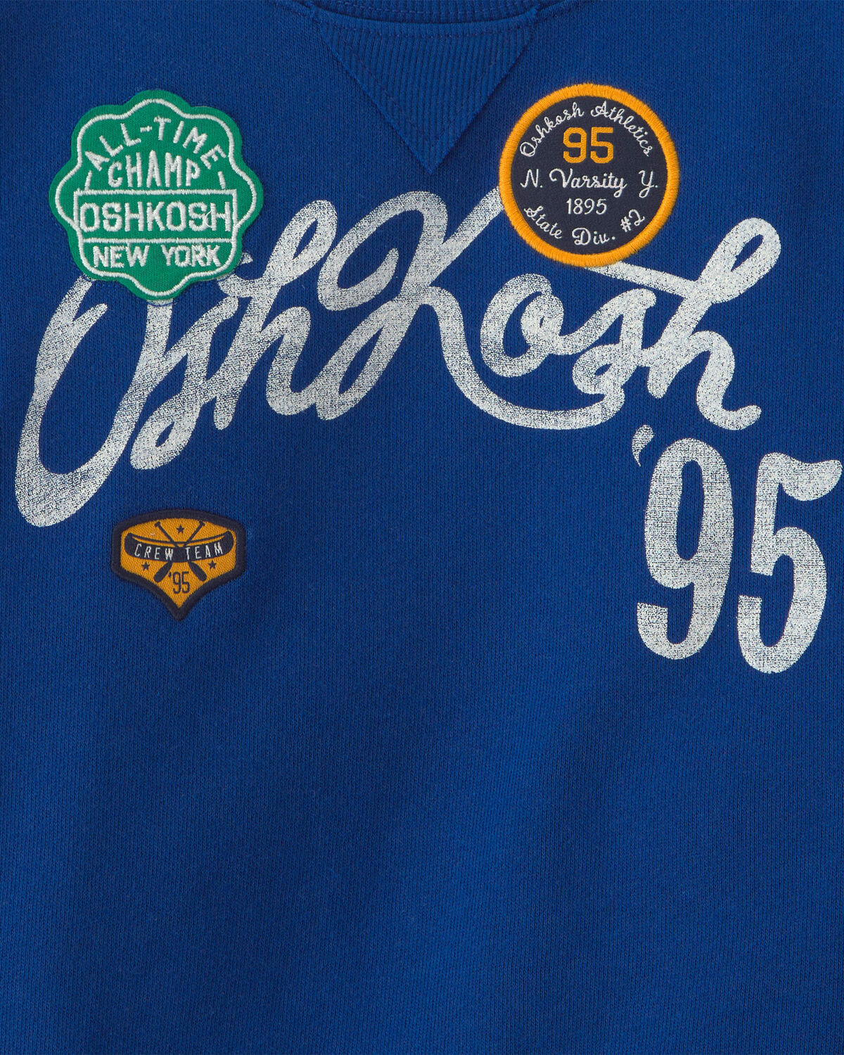 Toddler Boy 'OshKosh' French Terry Pullover Sweatshirt - Blue - Image 2