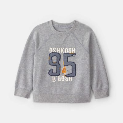 Toddler Boy 'OshKosh' French Terry Pullover Sweatshirt - Grey