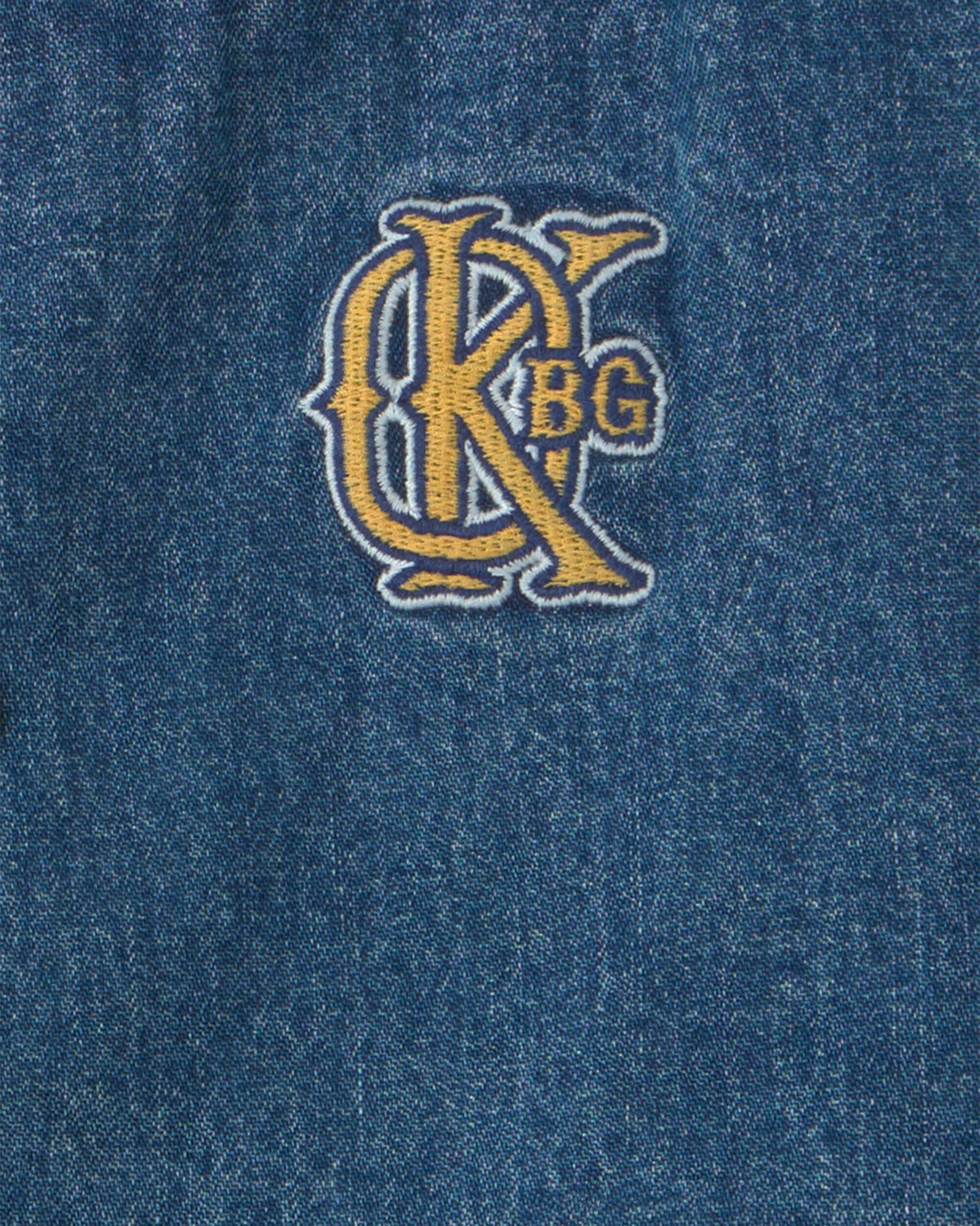 Toddler Boy Varsity Denim Jacket - Medium Wash - Image 3