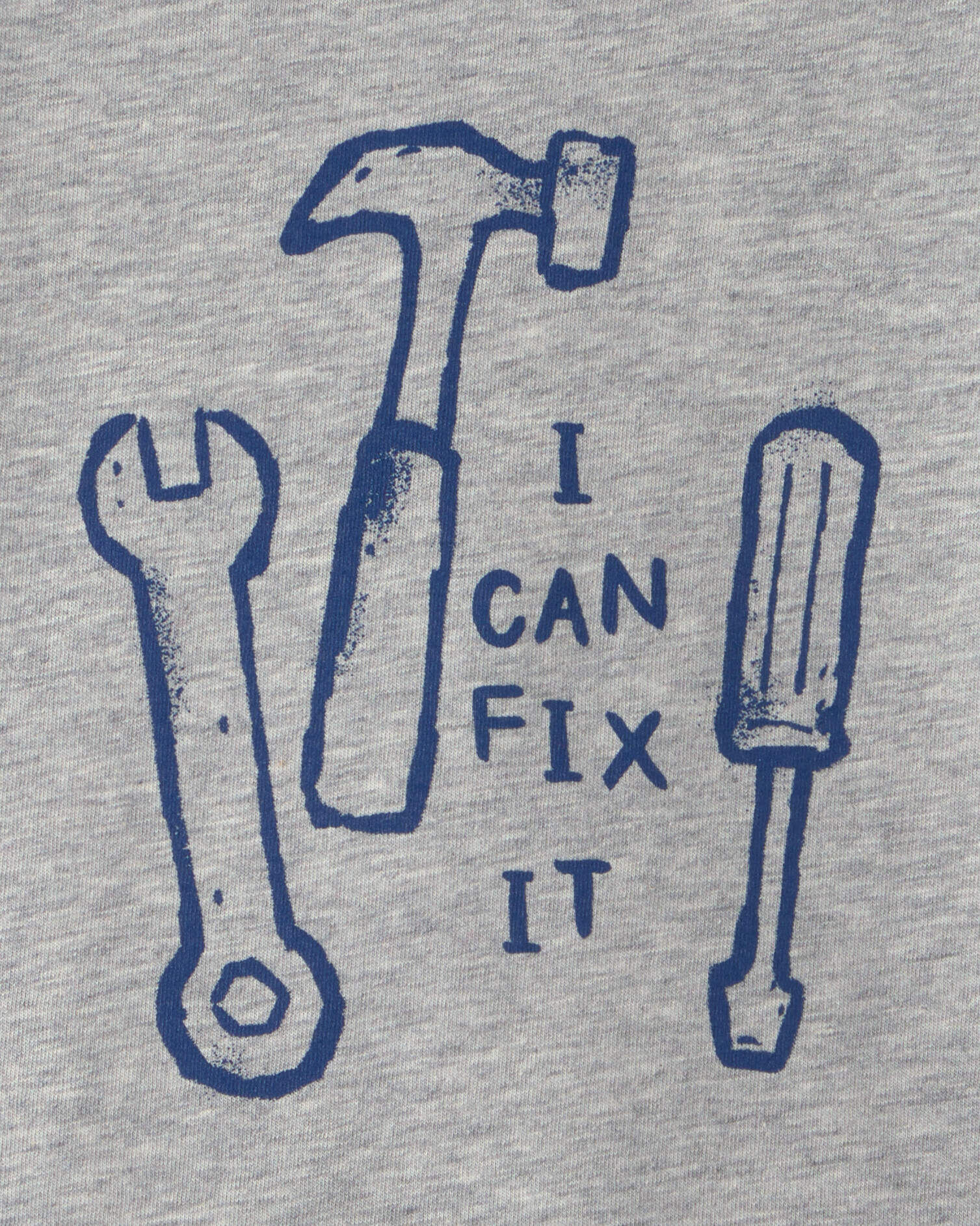 Toddler Boy 'I Can Fix It' Tool Long-Sleeve Graphic Tee - Grey - Image 3