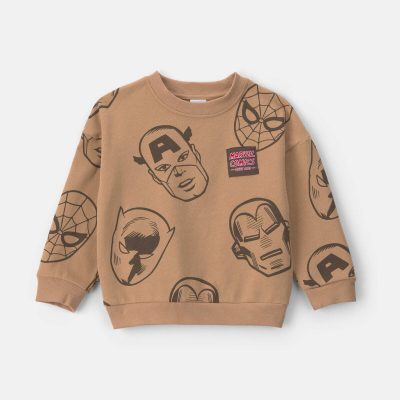 Toddler Boy ©Marvel Fleece Pullover Sweatshirt - Brown